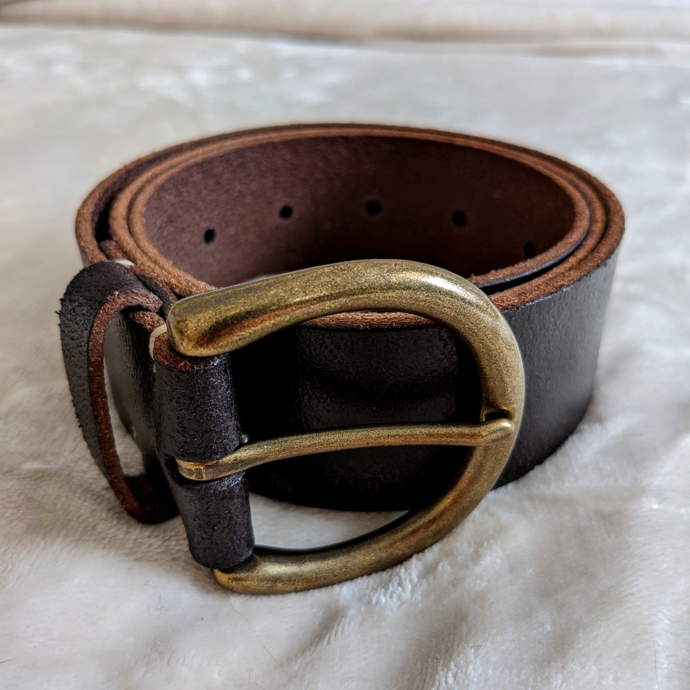 Frye - Flat Panel Leather Belt
